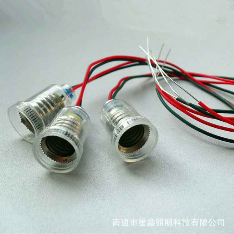 С держателем линейной карты прозрачный пластиковый корпус E10 с держателем линейной лампы Пластик E10 с держателем линейной лампы маленький винтовой держатель лампы