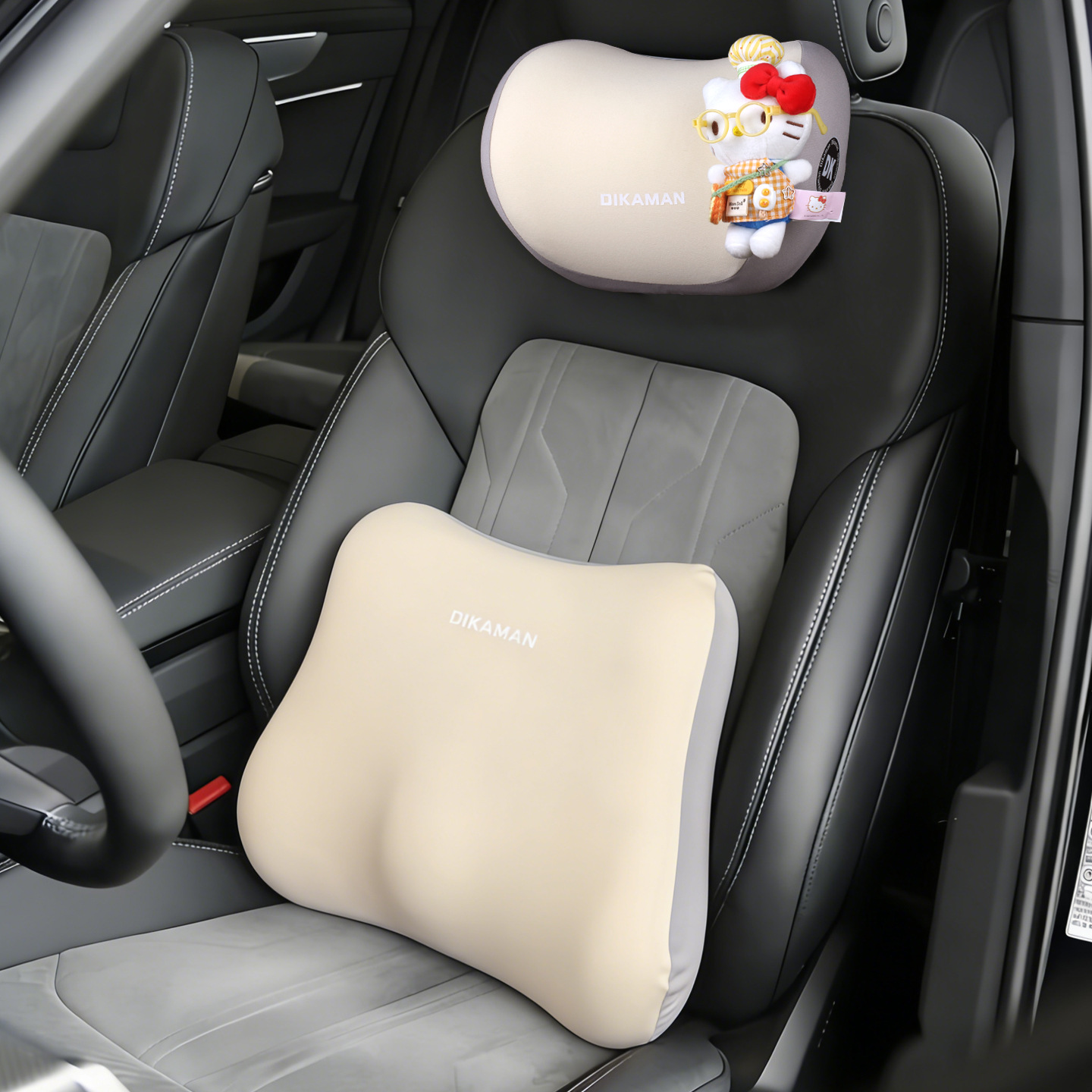 Coche de automóvil lindo almohada de cuello almohada de conducción de automóvil asiento de automóvil principal conjunto de automóvil de conducción universal en todas las estaciones image 14