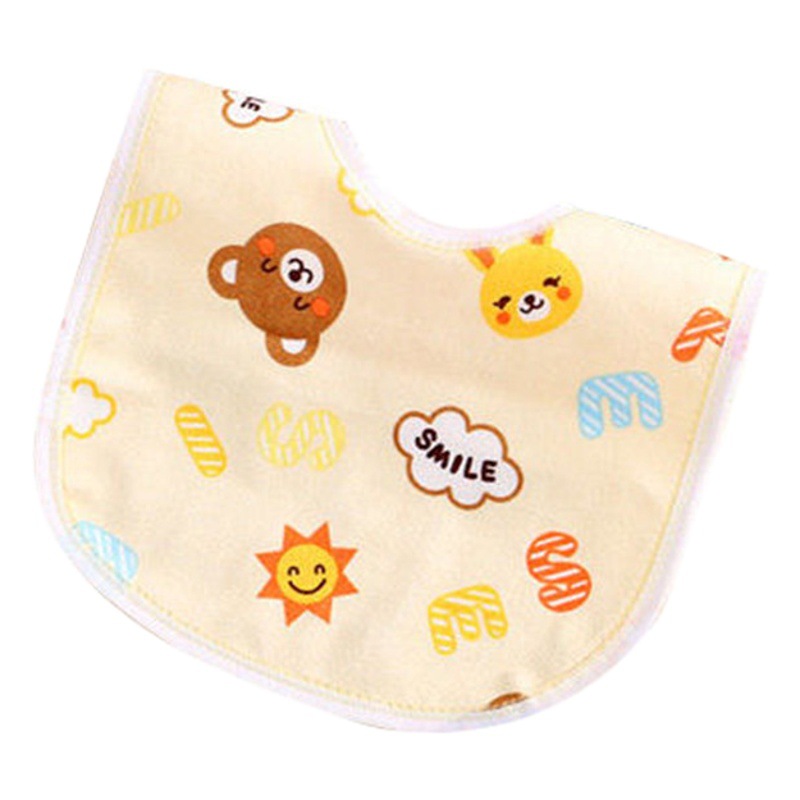 Baby supplies 0-3 years old crystal velvet U-shaped waterproof snap bib baby eating bib baby bib