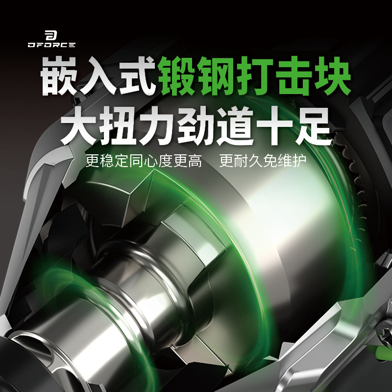 20V Llave eléctrica de impacto de litio sin escobillas industrial de reparación de automóviles de madera de artillero de gran torsión 350 - 1200N