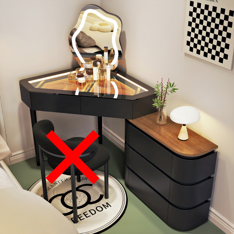 블랙 60cm 화장대 + 수납장 + 화장 거울 ♜⚑