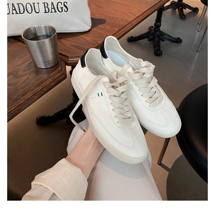 Grava madre studiolee hacer lazos de tendencia vieja casual versátil zapatos de skate redondos zapatos blancos para mujeres nuevos