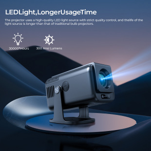 New 1080p Electric Focus V1 WiFi HD Android Bluetooth Portable Home Mini Projector