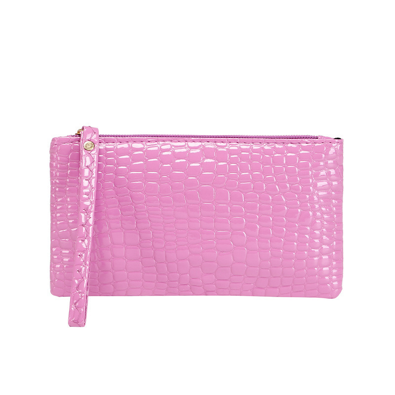 Bolso de Mano con Estampado de Cocodrilo de PU Cierre de Cremallera para Uso Diario
