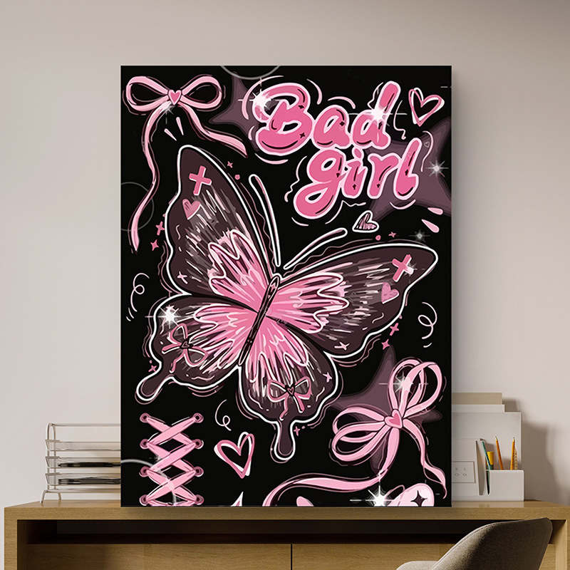 Pintura al óleo digital de estilo antiguo estilo arquitectónico de la dinastía Tang, relleno a mano, relleno de agujero, lámpara acrílica, sala de estar nueva