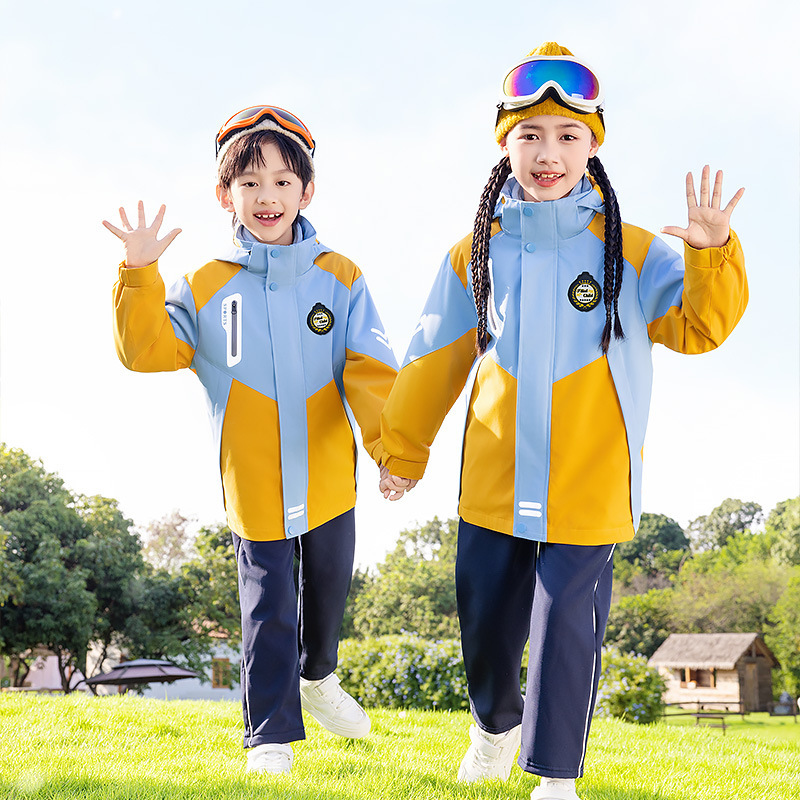 校服套装小学生冲锋衣三件套儿童班服一年级运动幼儿园园服秋冬款|undefined