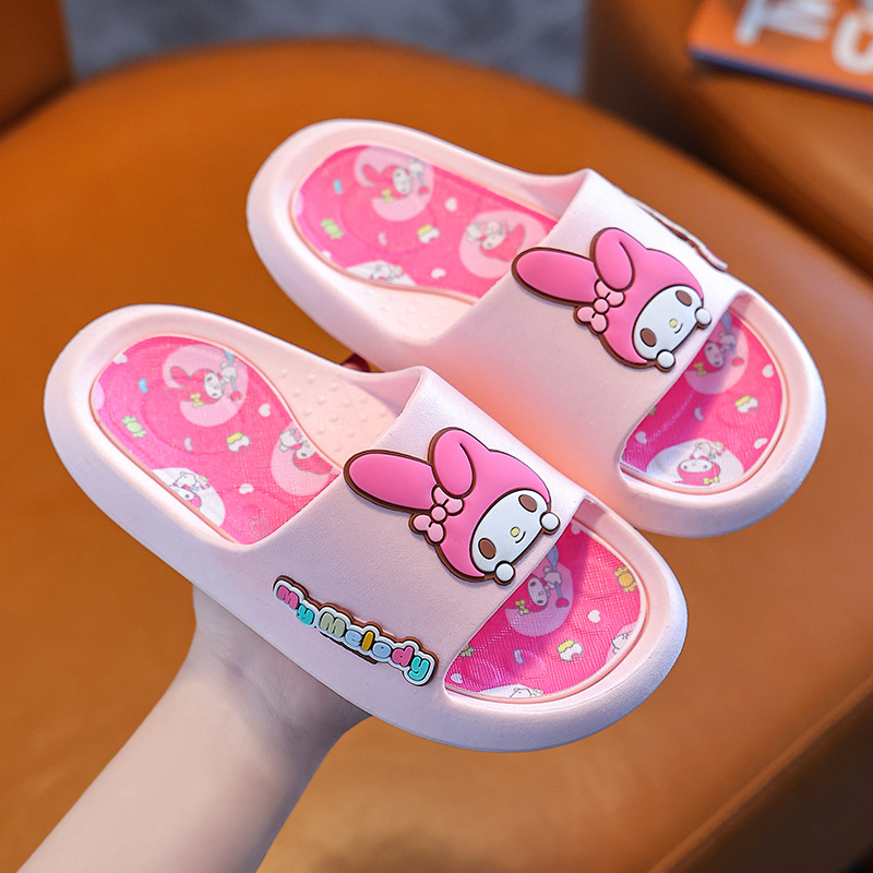 Coolomi zapatillas hogar de las mujeres baño interior baño antideslizante Fondo suave pareja hogar Sanrio zapatillas desgaste al aire libre