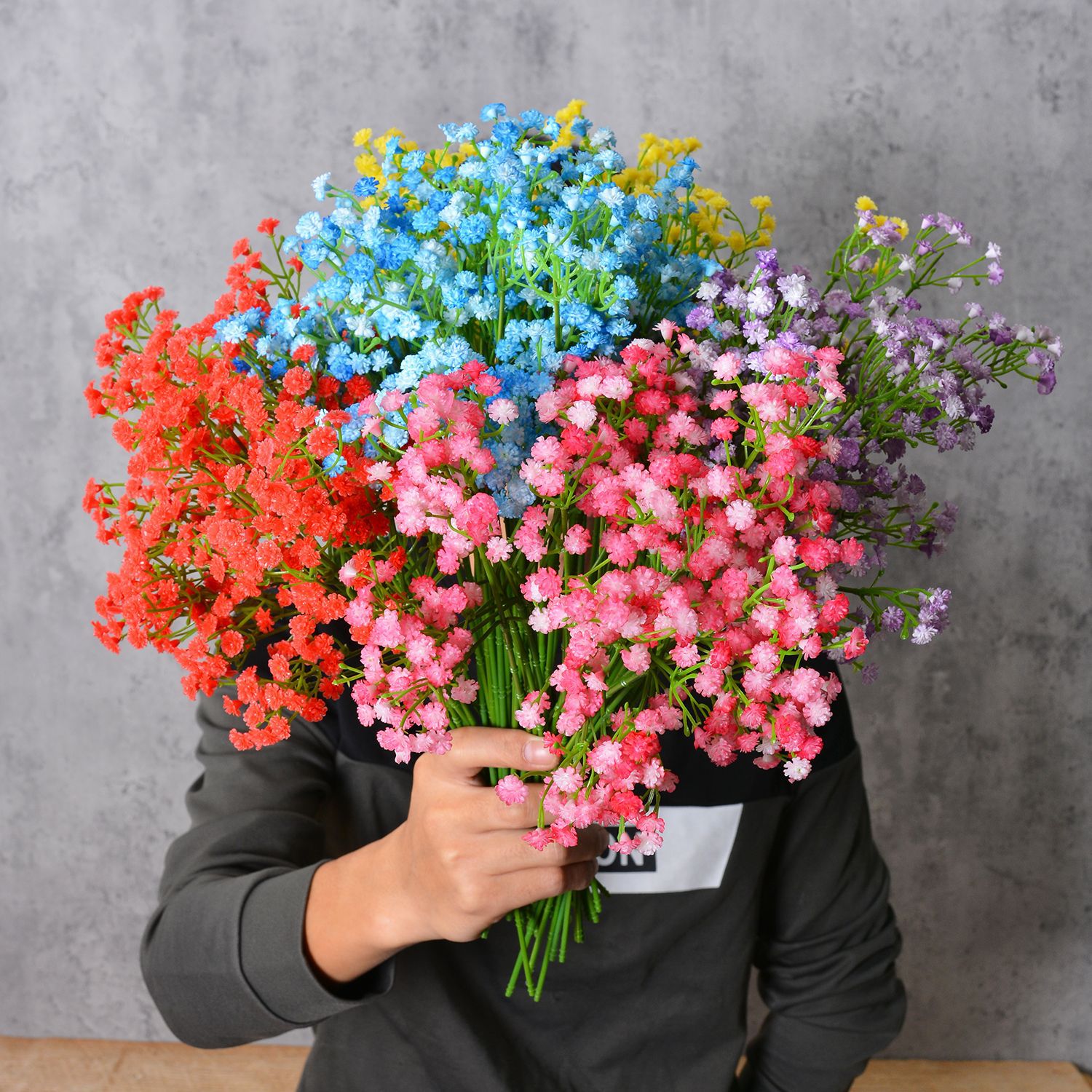 Simulación de flores de estrellas falsas flores DIY adornos flores artificiales bodas decoración de la sala de estar flores de plástico al por mayor