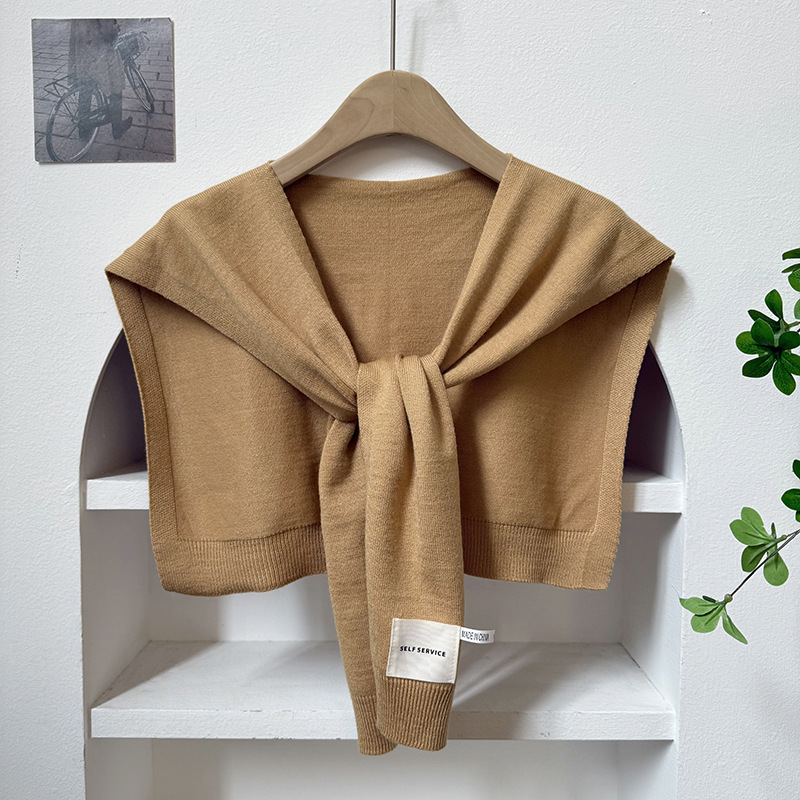 Chal de punto de alta calidad, todo fósforo, delgado, cuello falso, nicho, color sólido, estilo occidental, cintura, chal de moda, chaleco pequeño