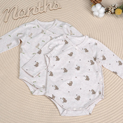 寶寶側開連體衣長袖兒童秋冬胎帽男寶女寶和尚服嬰兒打底包屁衣服