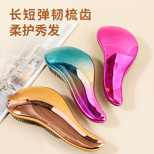 Long-handled princess comb, female airbag comb, curly hair massage comb, anti-knot smoothing comb, portable comb, smoothing comb