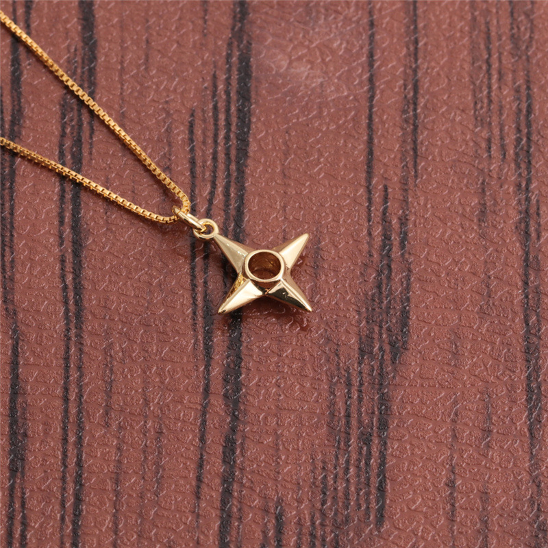 fashion golden horn arrow pendant zircon necklacepicture6