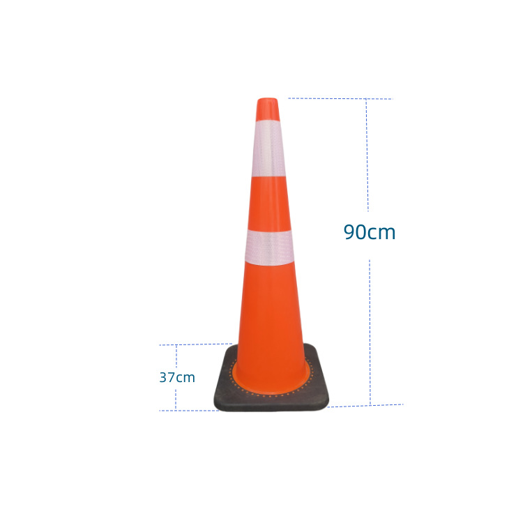 Conos de tráfico reflectantes de PVC y caucho, resistentes y duraderos, venta al por mayor directamente de fábrica