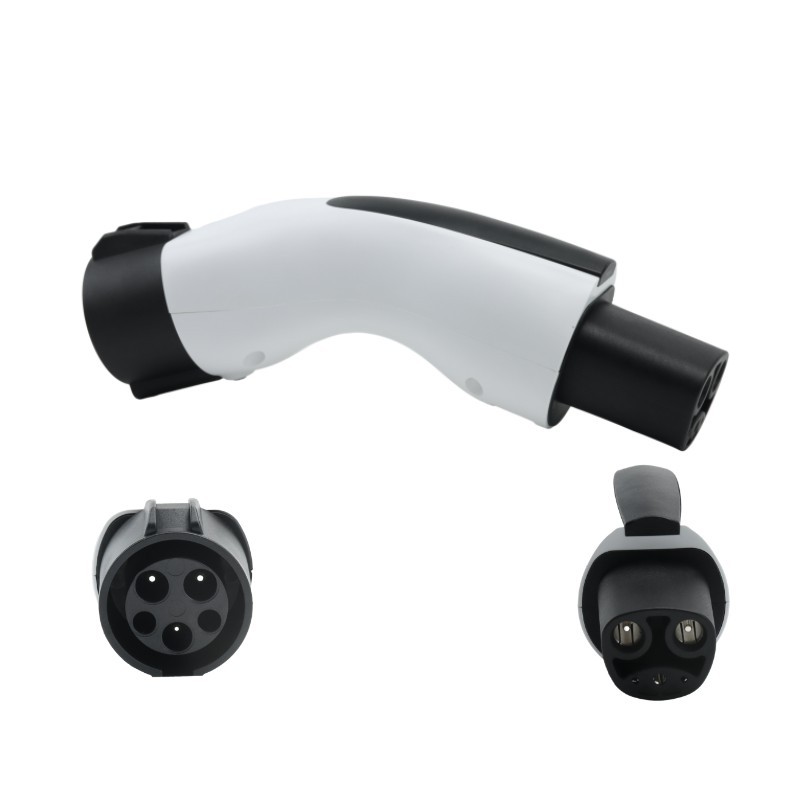 适用US美标转特斯拉汽车充电枪插头新能源汽车充电枪转换接头弯头