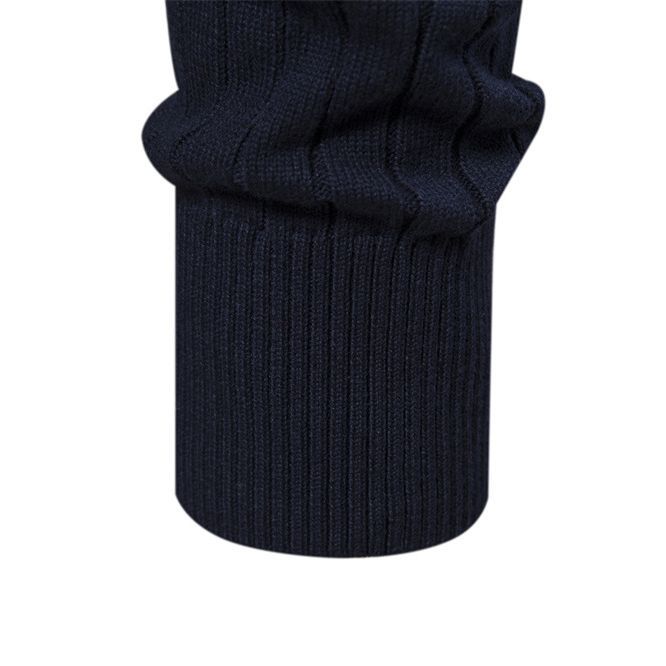 Herbst und Winter Europäischer Stehkragen-Herrenpullover Halber Reißverschluss Einfarbige Strickwaren Hochwertige Bottom-Top-Business-Herrenbekleidung_voghion.com