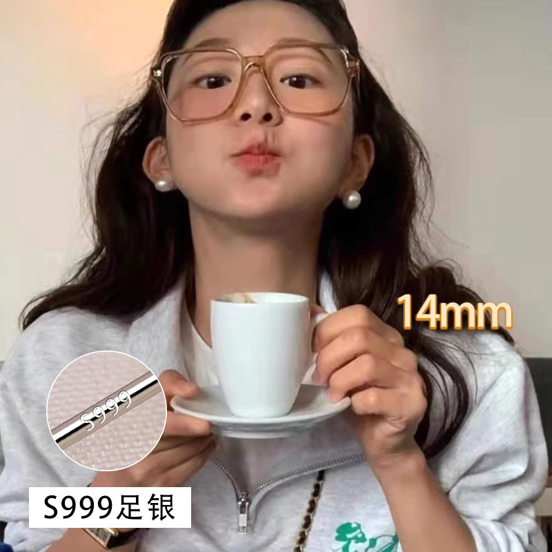 [점장 추천] Fever 같은 스타일의 진주 귀걸이 [12mm] 999실버바늘