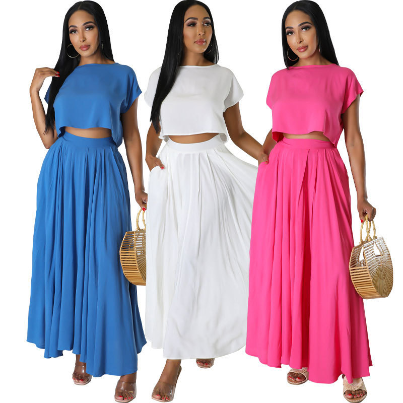 8666 two-piece women's fashion casual dress European and American women's dress two-piece foreign trade wholesale 2023 New 8666 two-piece women's fashion casual dress European and American women's dress two-piece foreign trade wholesale 2023 New