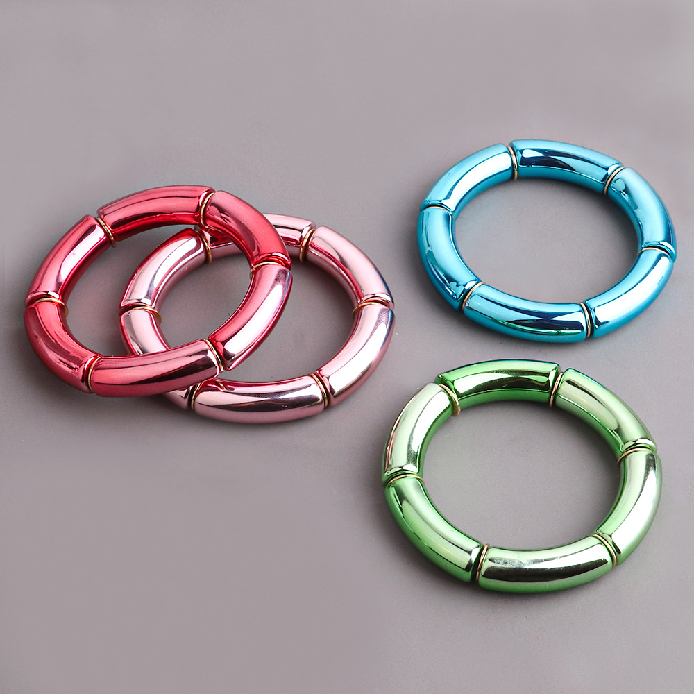 Fashion Round Arylic Plating Womenu0027S Bangle 1 Piece