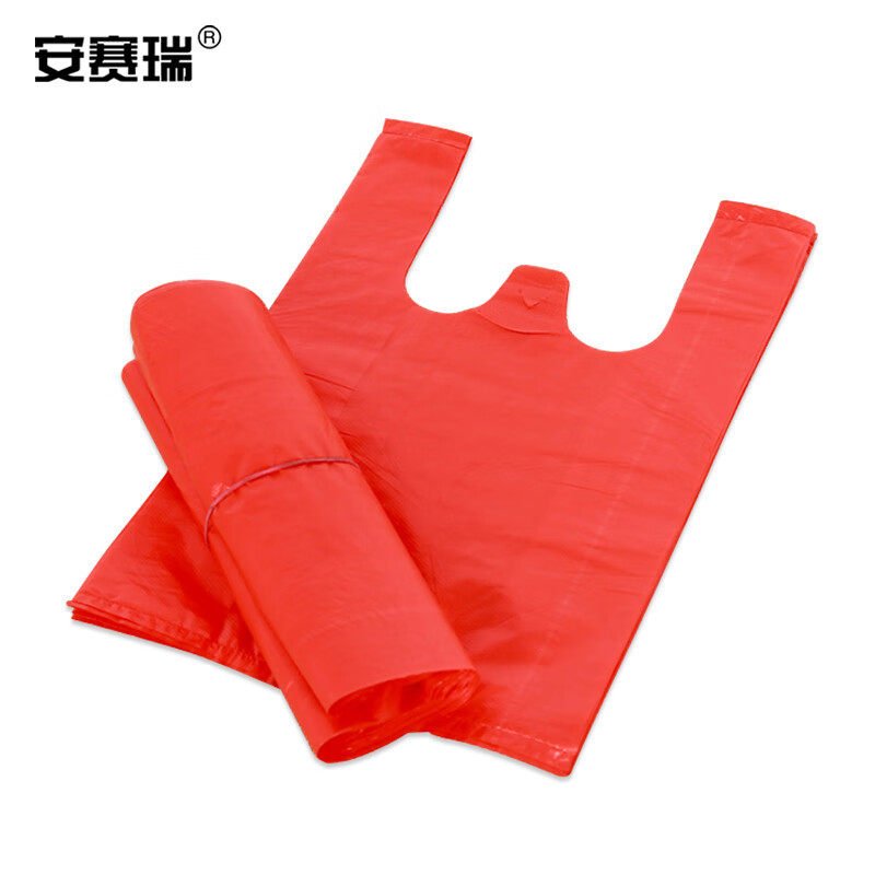 安赛瑞 红色背心垃圾袋 25190 350个/包