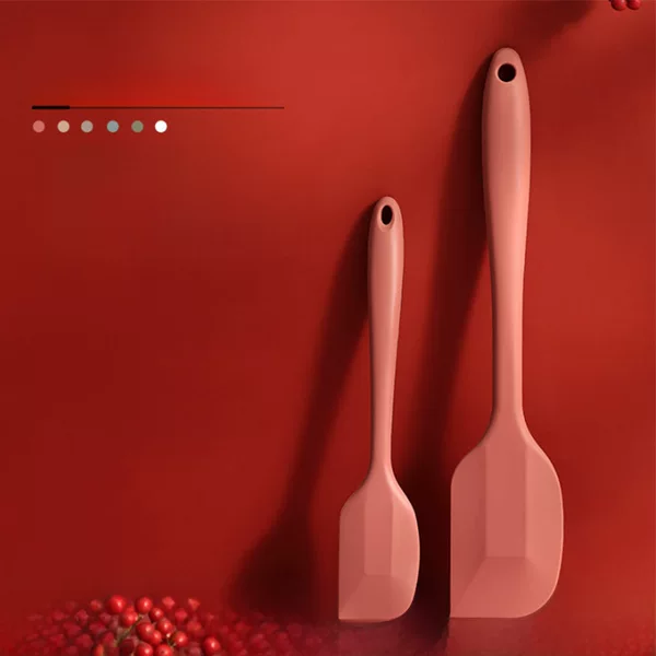 High temperature food grade silicone soft spatula baking cream spatula cake spatula mixing tool integrated kneading dough