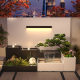 Modern stainless steel porch running water screen background wall outdoor courtyard flower box pool living room balcony landscaping ornaments