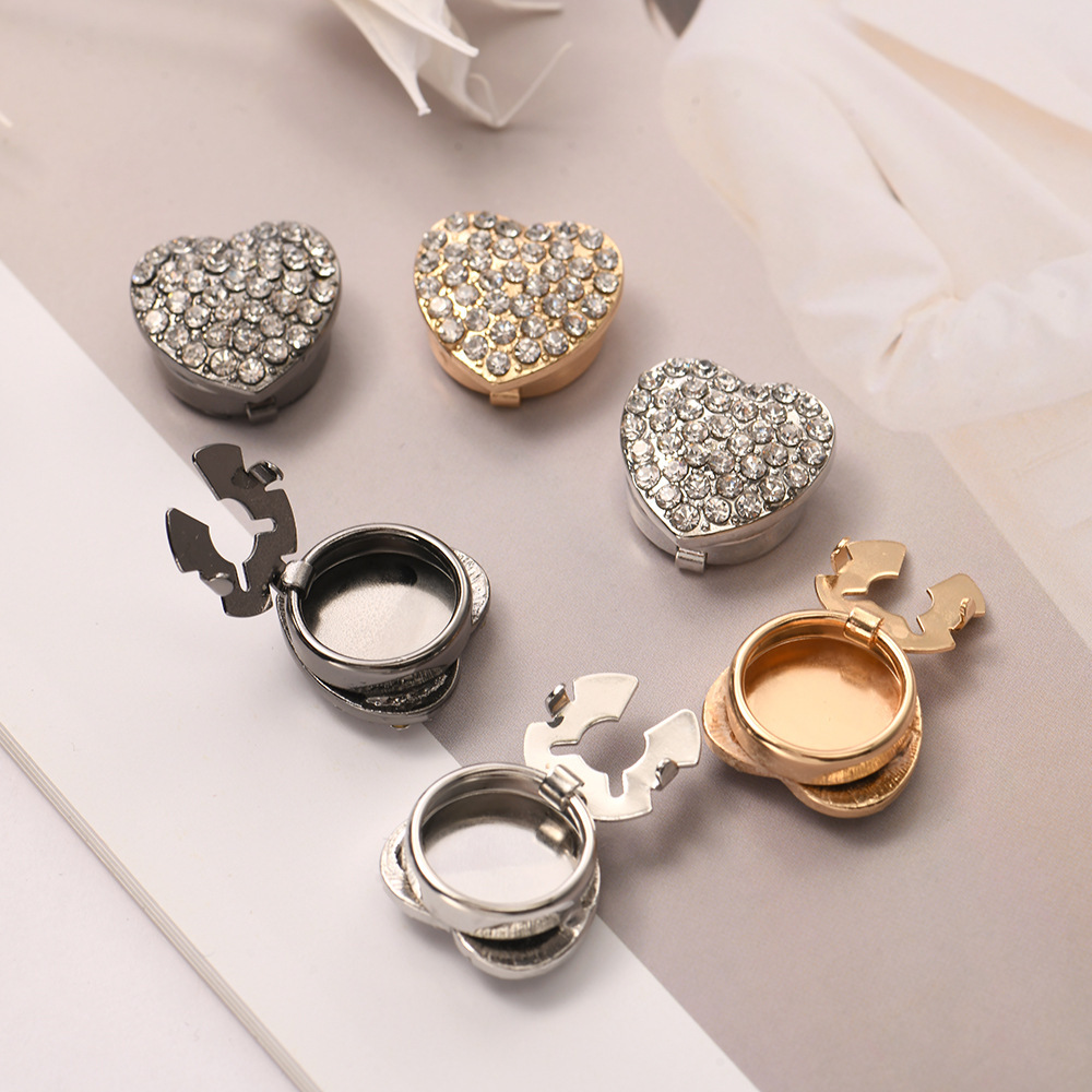 7g Weight 1 Piece Elegant Korean Style Heart Shape Alloy Inlaid Pearls Artificial Pearls Women's Cufflinks