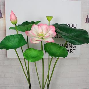 Classical Dance Performance with Lotus Leaves and Poles, Children's Dance with Lotus Flowers and Hands Holding Fingers