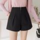 Front Middle Zipper High Waist Shorts Women's Outer Wearing Suit Wide Leg Pants Loose Slim Belly Covering All-match Trendy Bud Pants
