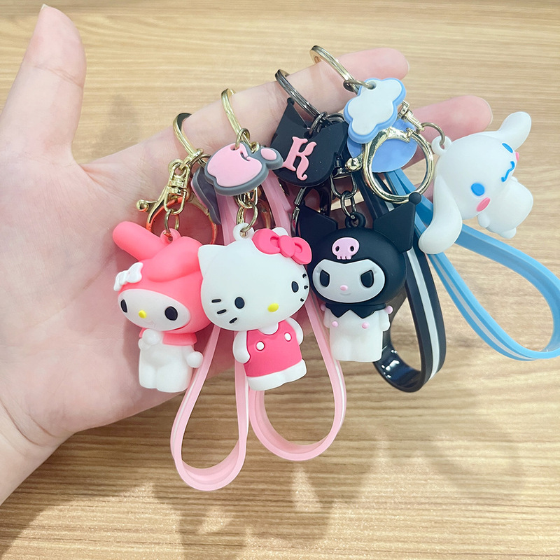 3D Stereo Sanrio Kuromi Melody Pudding Dog Keychain Accessories DIY School Bag Pendant Key Accessories 3D Stereo Sanrio Kuromi Melody Pudding Dog Keychain Accessories DIY School Bag Pendant Key Accessories