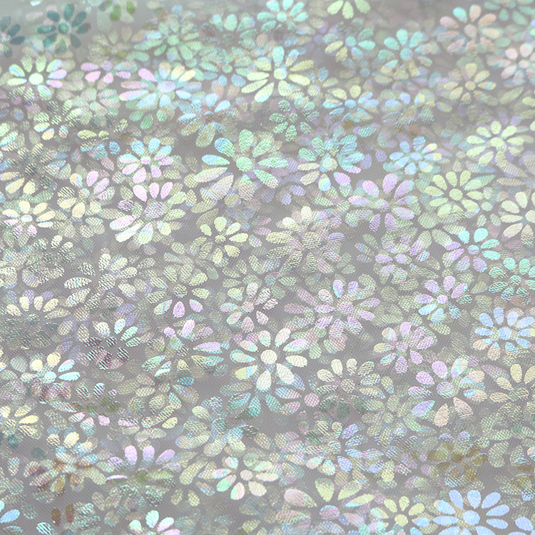 2025 nuevo hilo de malla artesanal estampado de flores tela de color fantasma primavera y verano vestido de boda tela de niña