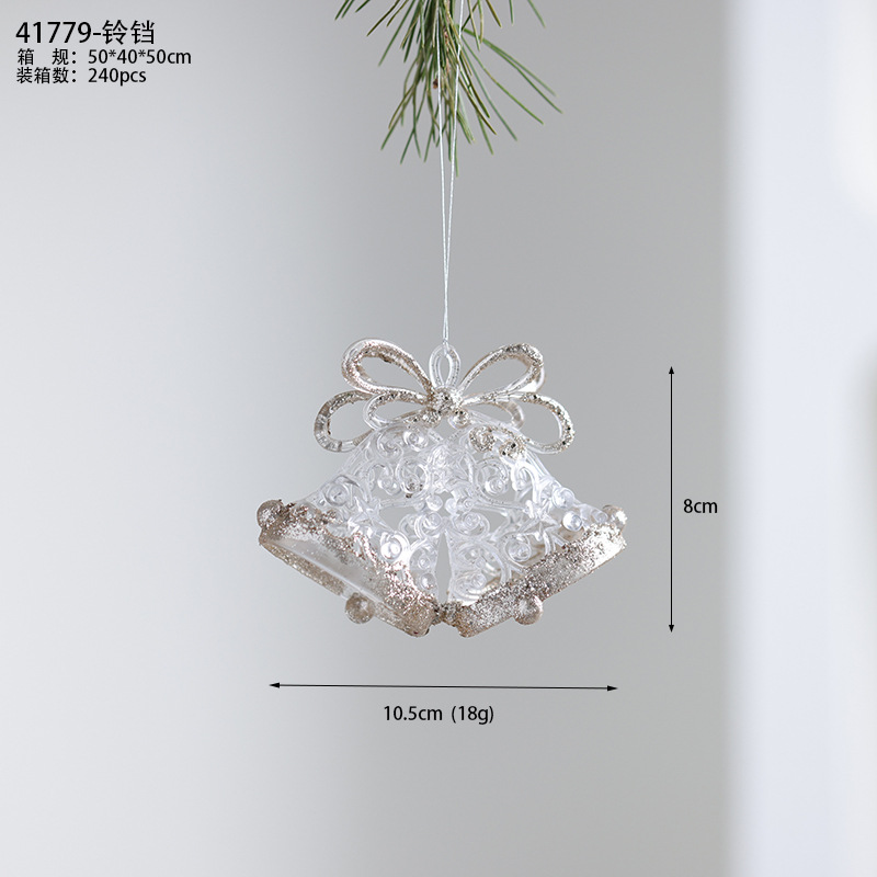 Buscando madera, árbol de Navidad transfronterizo, colgante de acrílico, campana, carruaje de calabaza, carrusel, colgante decorativo de bailarina