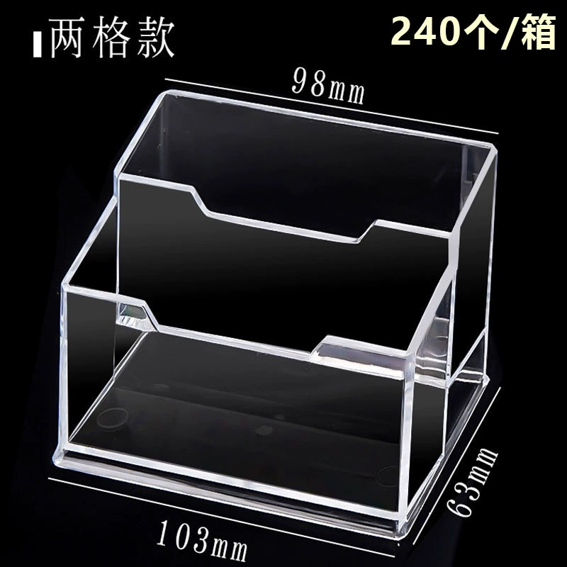 Держатель для визитных карточек, креативная прозрачная акриловая коробка для хранения карт, деловая коробка для визитных карточек большой емкости, производитель оптом