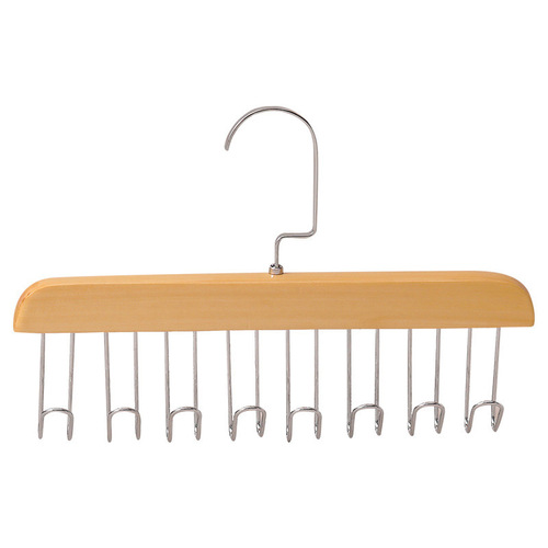 Solid wood sling clothes hanger underwear storage rack multi-functional tie belt dormitory clothes drying rack scarf vest hook