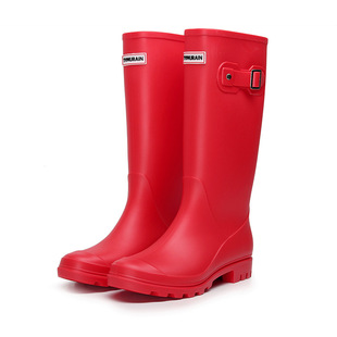 High tube fashion rain boots female Gao Bang anti -skid mold pressure underwater injection molding Wellington adult raindrops adult long tube shoes