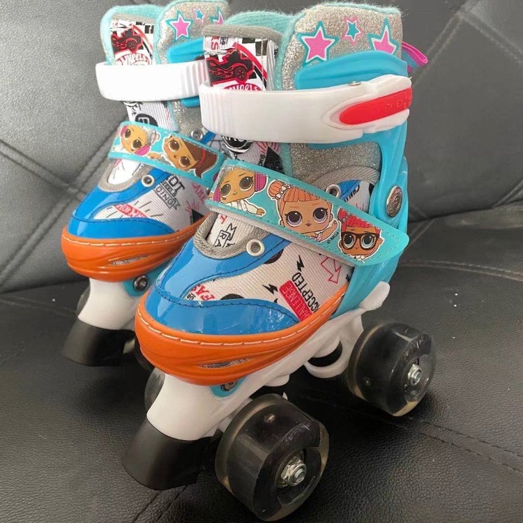 Children's Roller Skates, Adjustable Size, Double-Row Roller Skates, Beginner Roller Skates, Inline Roller Skates, Customized