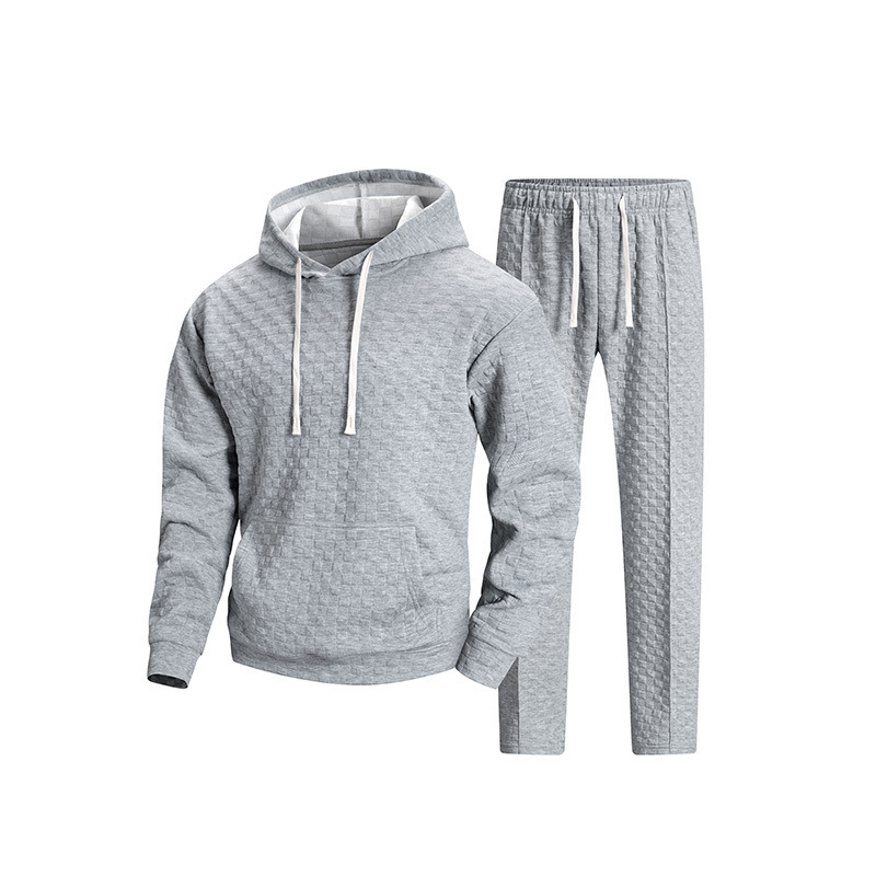 2026 Autumn Cross-Border Amazon 3D Hooded Sports Suit Men's Two-Piece Pullover Sweatshirt and Sweatpants