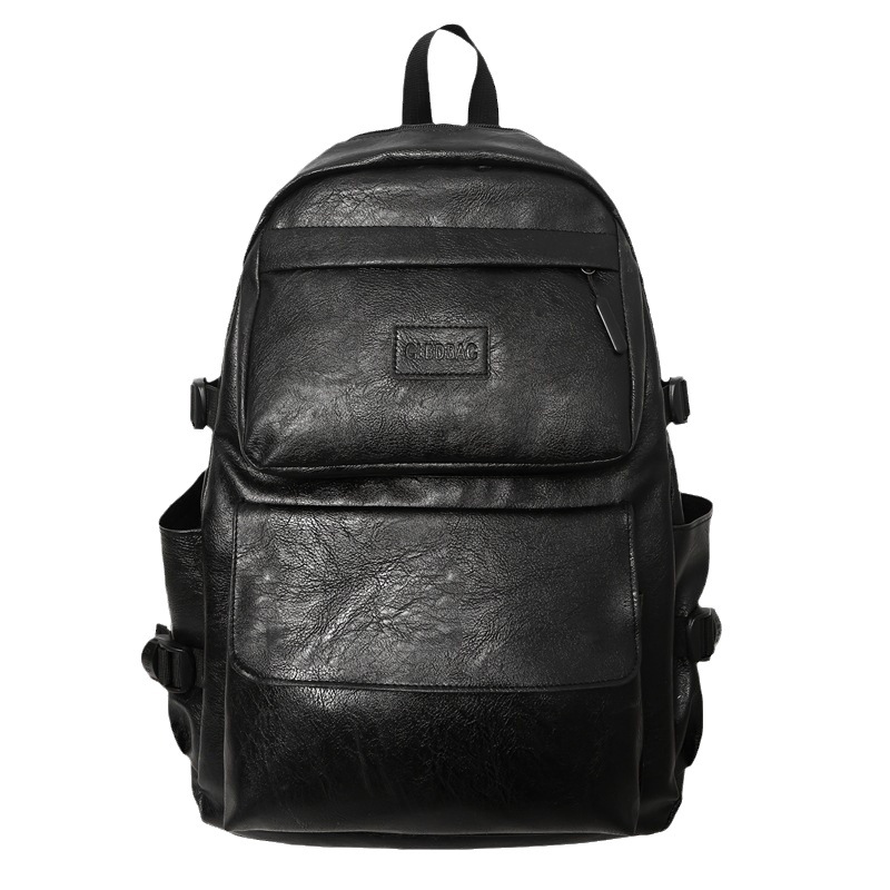 跨境pu书包新款韩版休闲包高中大学生风百搭大容量背包男女双肩包