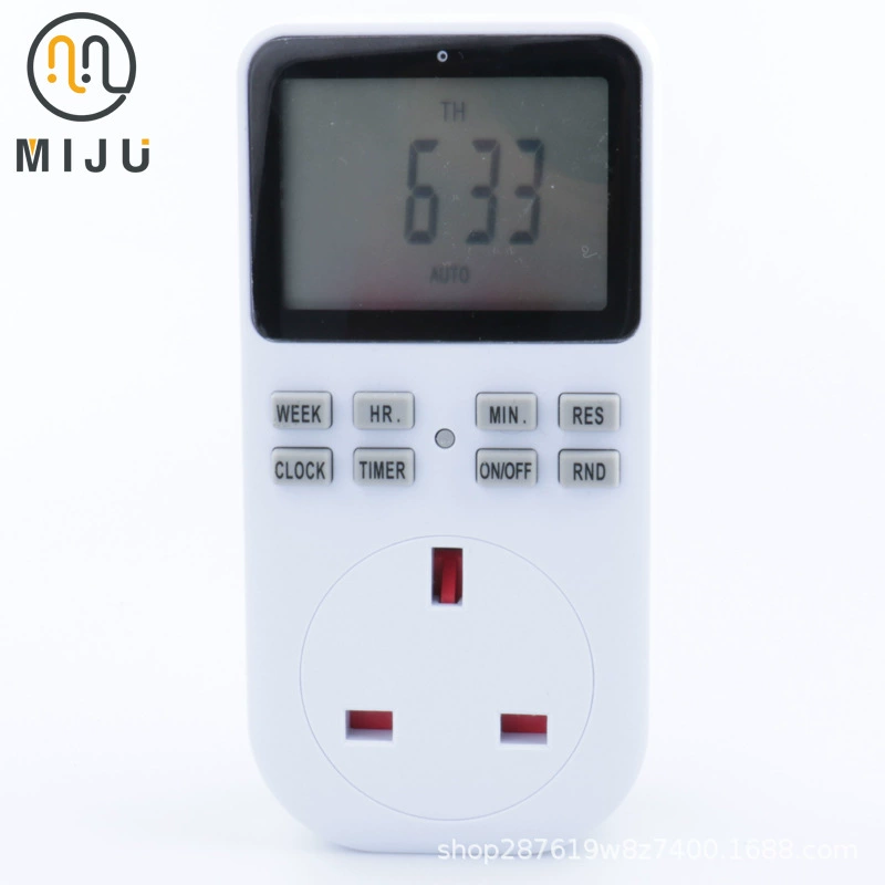 Британский стандартный таймер-розетка с большим экраном, умный электронный таймер-выключатель в британском стиле, умный таймер для Великобритании