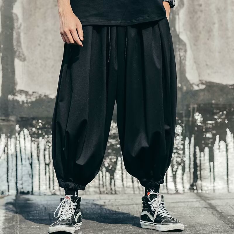 Men's Retro Yamamoto Yohji Style Casual Pants Wide-leg