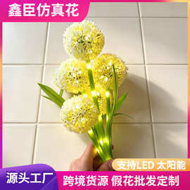 跨境户外LED太阳能路灯彩灯庭院烟花灯五头蒲公英草坪小夜灯