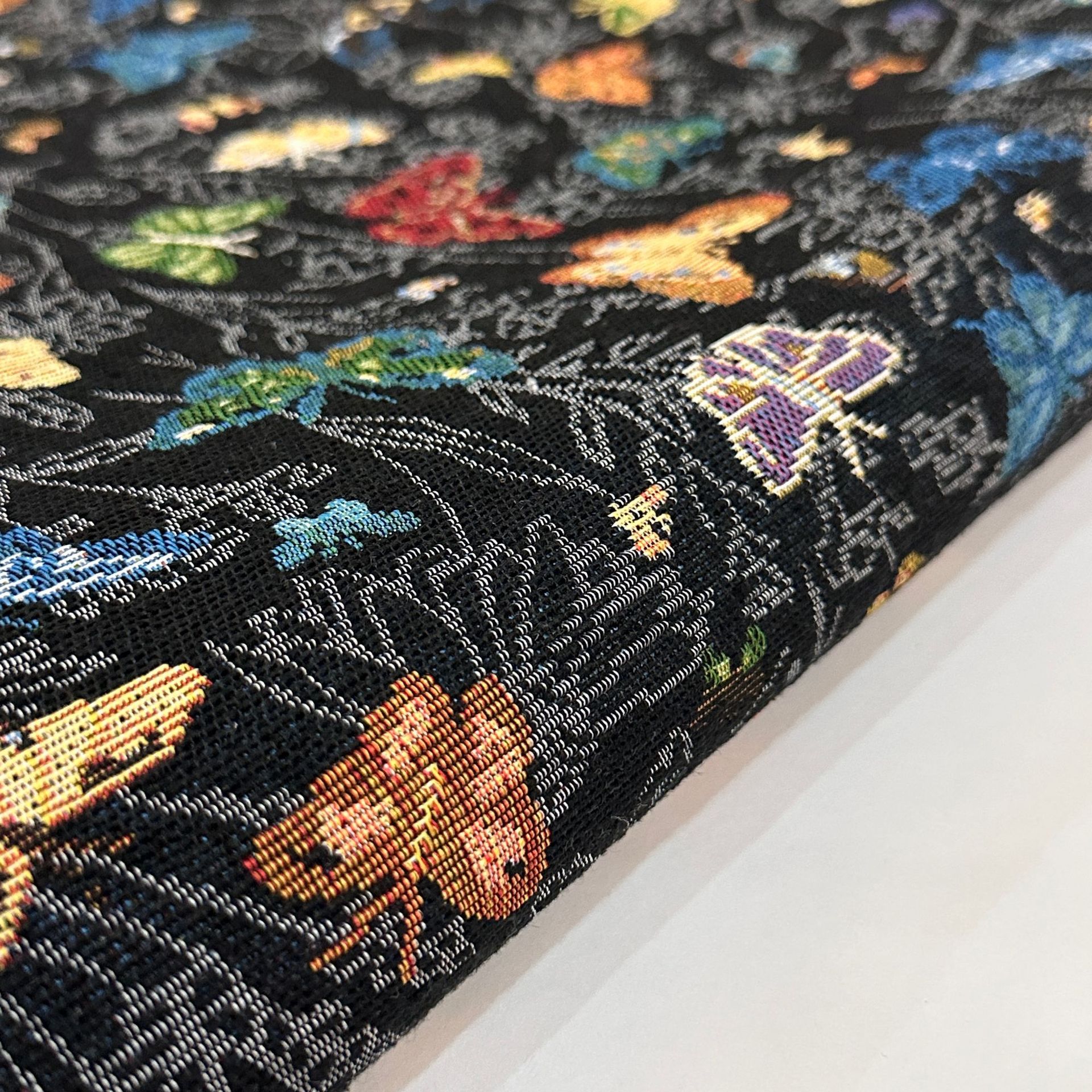 Nuevo estilo retro tela jacquard de alta precisión DIY mesa de mesa bandeja envuelta pecho zapatos superiores bolsa falda ropa de mujer