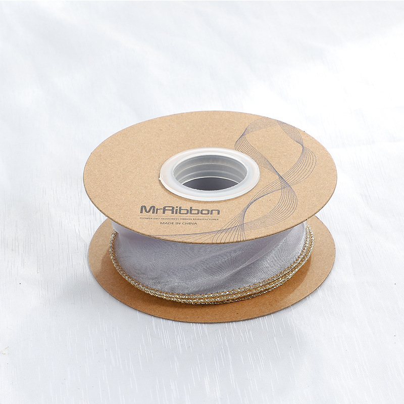 En stock al por mayor 4cm Phnom Penh fishtail hilo llano envuelto flor amplia cinta onda cinta ramo de flores material de embalaje