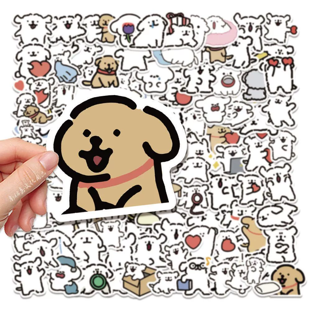 Line щенок наклейки 100 пакеты милые выражения декоративный чехол для телефона водонепроницаемый DIY справочник наклейки