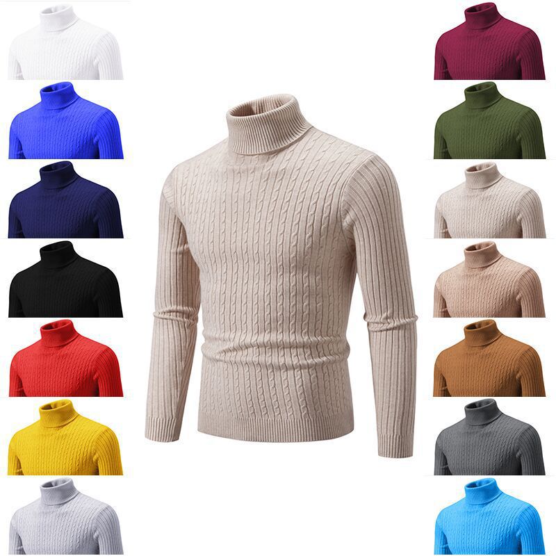 Foreign Trade Large Size Amazon 2023 Autumn and Winter New Men's Large Size Sweater Youth Weaving Flower Coat Knitted Sweater