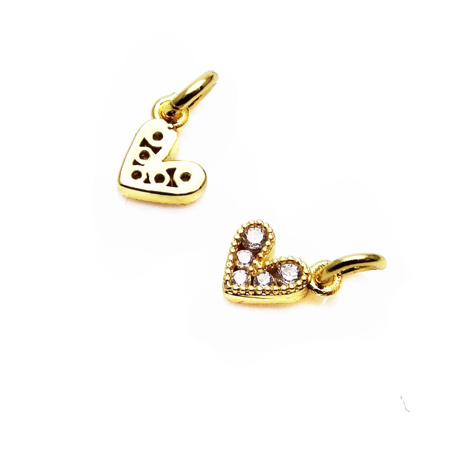 2g Weight Pendant Jewelry Making Type 10*10mm, 6*6mm Jewelry Making Size Zircon Inlay Material DIY Jewelry Accessories Classification 1 Piece Quantity Copper Material Heart Shape Pattern Inlay Design Sweet Style 1 Piece 10*10mm 6*6mm Copper Zircon Heart Shape Pendant 6