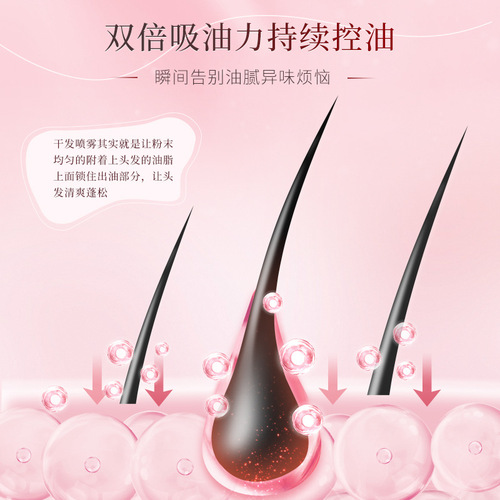 Bodybuilding Chuangyan no-wash dry hair spray 200ml hair fluffy oil removal lazy oil control dry cleaning internet celebrity style