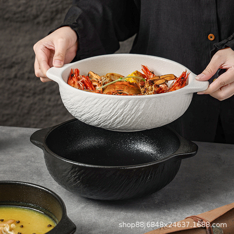 Dropshipping Ceramic Creative Anti-Scalding Simple Large Bowl Japanese-Style Household Large-Capacity Baking Bowl Soup Basin Instant Noodle Bowl Soup Bowl Dropshipping Ceramic Creative Anti-Scalding Simple Large Bowl Japanese-Style Household Large-Capacity Baking Bowl Soup Basin Instant Noodle Bowl Soup Bowl