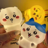 Настольные украшения Chiikawa, ночник для спальни, виниловая кукла Chiikawa Healing Usachi Xiaoba для девочек