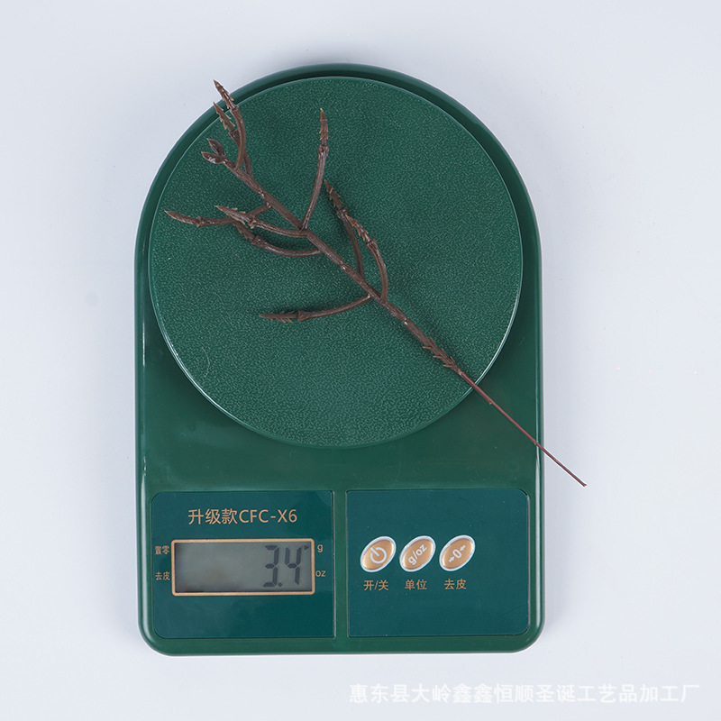 厂家直销 圣诞泡沫果叉 带铁线大9头叉 圣诞PE圣诞红果叉枝配件