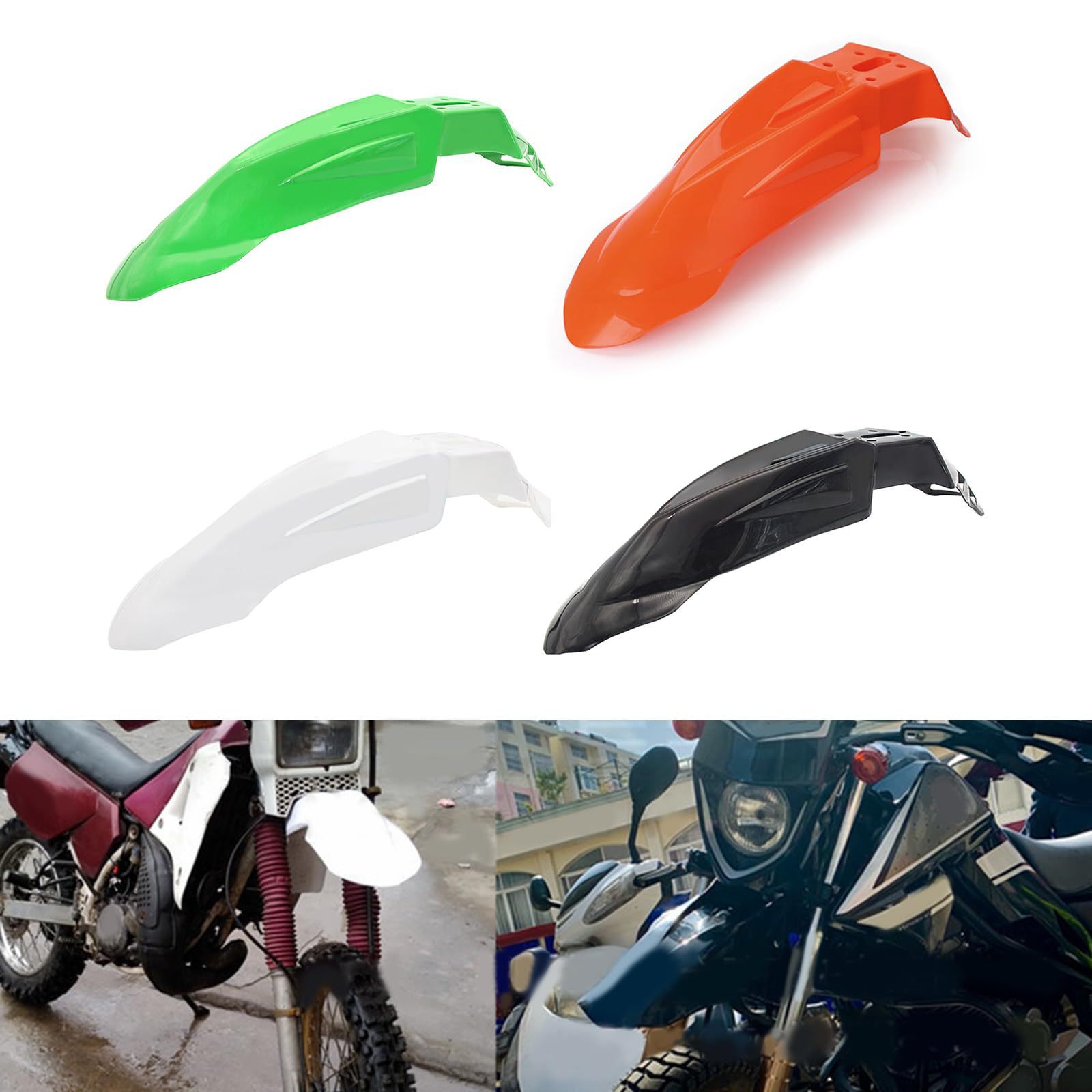 Universal modified A-shaped front mudguard for cross-border motorcycles and off-road vehicles, plastic mudflap for front soil protection